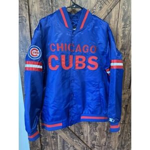 Chicago Cubs Starter Scout Full-Snap Varsity Blue Jacket - Men's Large • NWOT